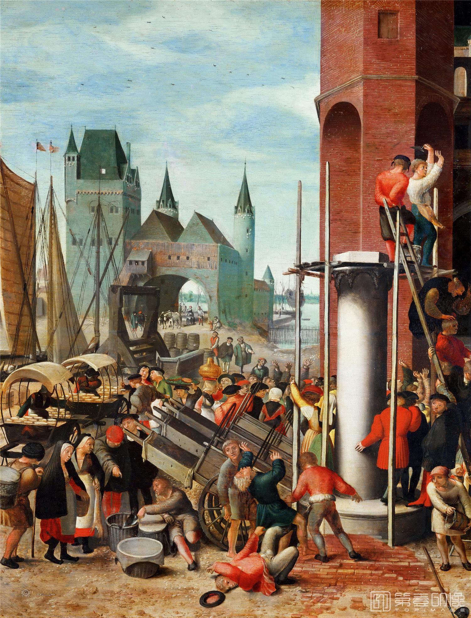 油画-荷兰莫瑞斯泰皇家美术馆Herri met de Bles - Ecce Homo, detail-256